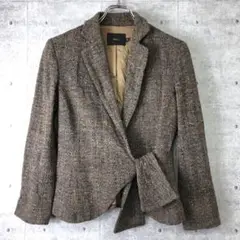 kulson レトロ トラッド 古着 ネップツイード カシュクール ジャケット
