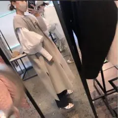 yori チェックロングジレ 新品