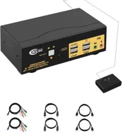 CKLau HDMI KVM 切替器4K@60Hz 2ポート