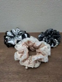 シュシュ3個セット（ハンドメイド品）