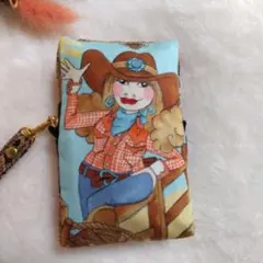 タバコケース カウガール ハンドメイド コスメポーチ