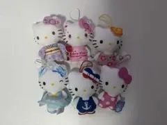 ハローキティ ぬいぐるみキーホルダー 6 個セット