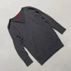 I.T'S internationalVネックニット セータ -チャコールグレー