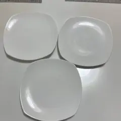 3枚セット★スクエア白い皿★約20.5cm