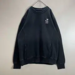 RVCA 古着 スウェット トレーナー ブラック XL ワンポイント 刺繍