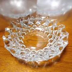 【美品】クリスタルガラス　 灰皿　 直径22.5cm