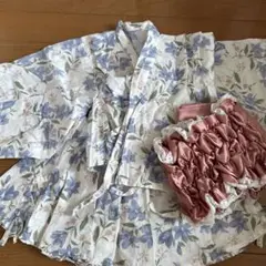 花柄 着物 90サイズ 100%綿