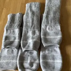 まるでこたつソックス　グレー ストライプ ソックス 3足セット