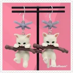 キャットピアス 猫ピアス リボン E