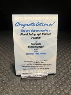 2025 Topps finest Cam Smith REDEMPTION