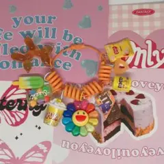 じゃらじゃらキーホルダー オレンジ