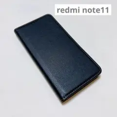 残り1点✨redmi note11 ケース　手帳型　ブラック　レザー　シンプル
