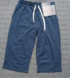 ネイビー チェック柄 ハーフパンツ