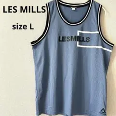 Reebok LES MILLS タンクトップ ⑥ ブルー　L レスミルズ