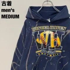 古着 ギルダン パーカー WINTER HAVEN ソフトボール メンズ 紺 M