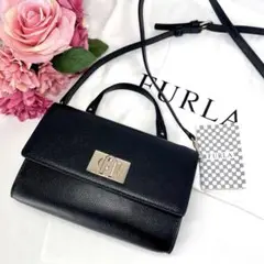 ✨美品✨フルラ FURLA アーチロゴ 1927 トップハンドル 2way 黒