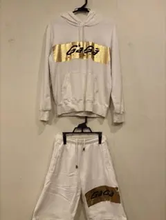 GaGa MILANO ホワイト パーカー＆ショートパンツ セットアップ