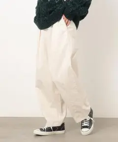 ツイル ワイドテーパードパンツ（完売色）