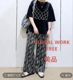 『美品』GLOBAL WORK なめらかタッチラウンドチュニック