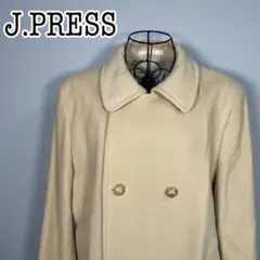 ジェイプレス ステンカラーピーコート 金ボタン 【L】肩パッド入り ベージュ
