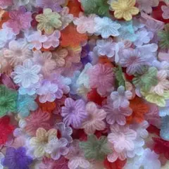 花びら　手芸　ワッペン　パッチ　花　フラワーモチーフ　デコパーツ　和裁