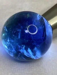 ブルーフローライト　天然石　パワーストーン　スフィア　台座付き