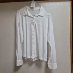 ホワイト 長袖シャツ Mサイズ