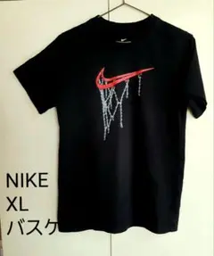 ナイキ NIKE Tシャツ 黒 XL バスケットボール チェーンネット