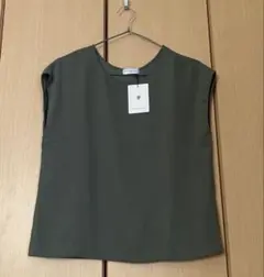 新品　STRASBURGO ストラスブルゴ　ノースリーブシャツ カーキ 日本製