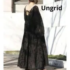 Ungrid ブラック ロングワンピース