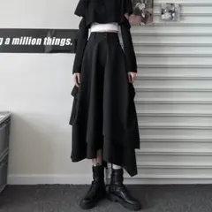 スカート レイヤード フレアースカート モード系