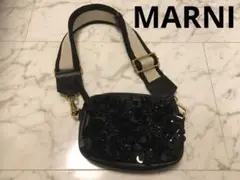 レア【美品】MARNI マルニ ショルダーバッグ ビジュー&スパンコール装