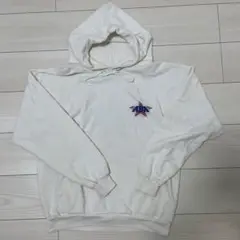 Hanes ABAロゴ ホワイトパーカー L ヴィンテージ古着