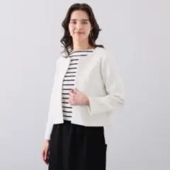 Kunny. クニー ノーカラージャケット Mサイズ オフホワイト