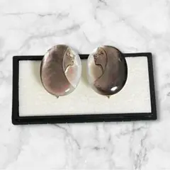 【美品】シェルイヤリング 刻印あり