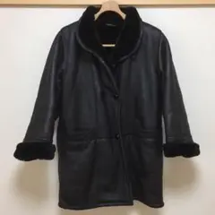 美品 レザーコート ジャケット 毛皮
