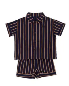 house on the hill Pajamas Navy Stripe