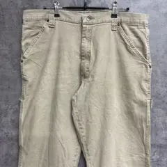 ラングラー カーペンターパンツ W36L34 ワークパンツ 白茶【5403-1】