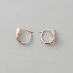 ete ピンクゴールド フープピアス ペタル