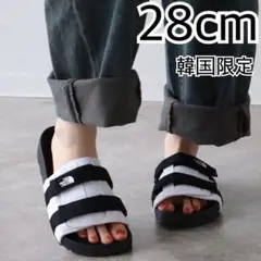 28cm＊ウーヴン スライド　サンダル＊ブラック　ホワイト＊ノースフェイス＊韓国