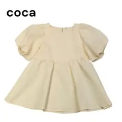 【新品未使用】coca パフスリーブ トップス Mサイズ クリーム ホワイト