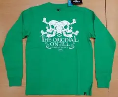 O'Neill スカルプリント 長袖Tシャツ　Mサイズ　グリーン