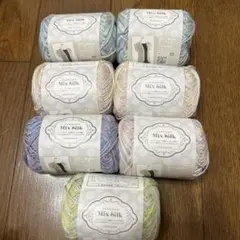 【新品未使用】セリアMix Silk ミックスシルク5色7個セット 日本製