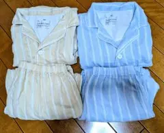 ◆即購入大歓迎！◆脇に縫い目のない　二重ガーゼ長袖パジャマ2枚　無印良品
