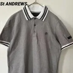 St ANDREWS セントアンドリュース ゴルフウェア ポロシャツ グレー系