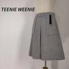 TEENIE WEENIE グレー プリーツスカート　おしゃれ　シンプル　涼しい