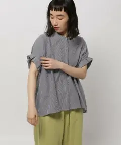 ニコアンド袖フリルひんやり羽織プルオーバー　L