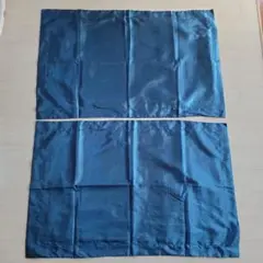 サテン枕カバー エメラルドグリーン2枚セット 53×82