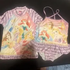 110cm 水着　ラッシュガード　ワンピース　ディズニープリンセス　ラプンツェル