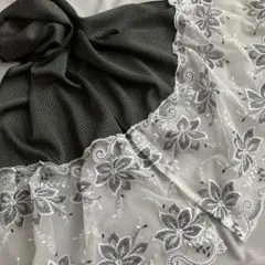 クールタオル＆レース☆ダークグレー①